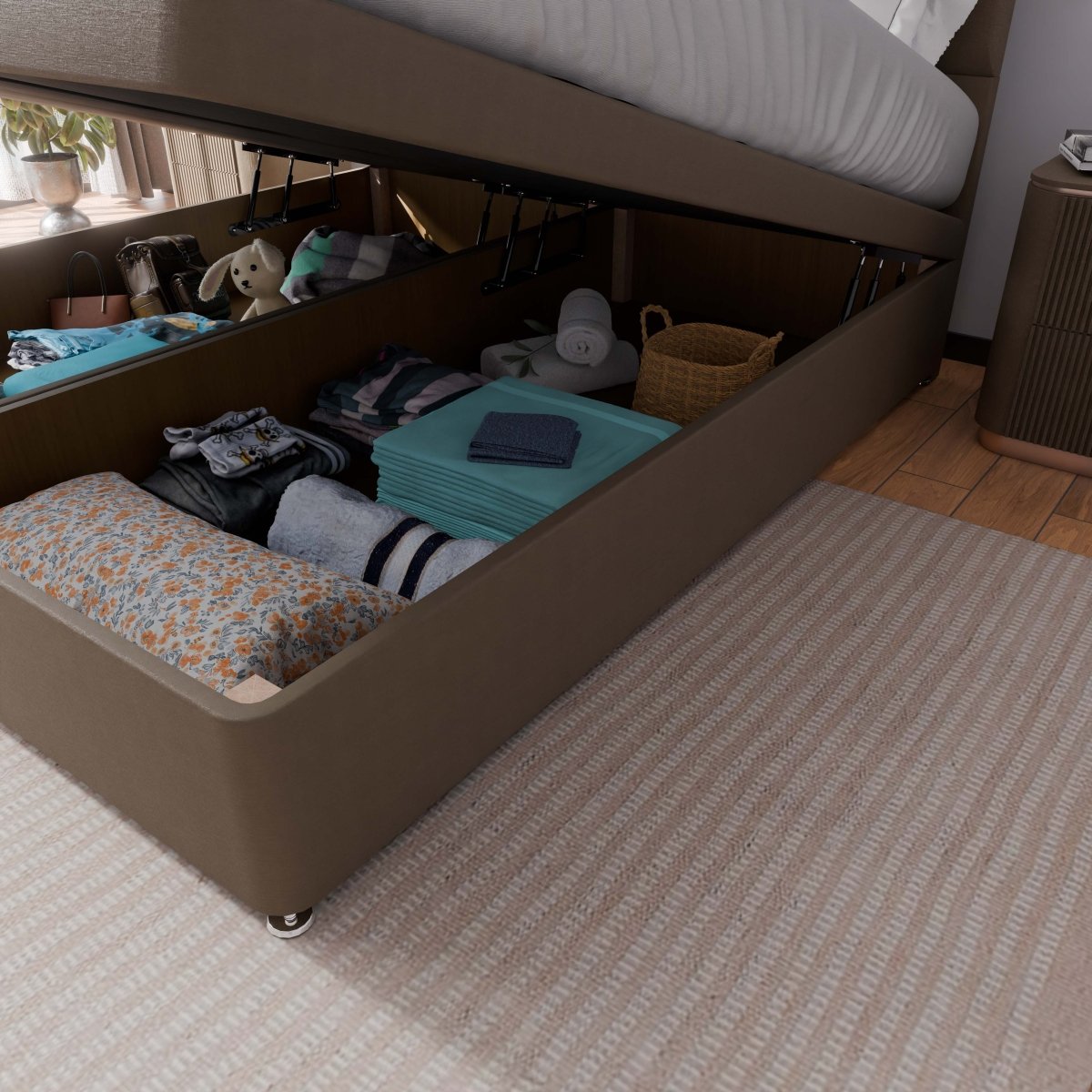 Venice End Lift Ottoman Divan Bed - Ottoman - Midas Beds