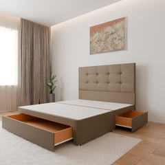 Venice Floor Standing Headboard With Divan Bed Base - Divan Base & Headboard - Midas Beds