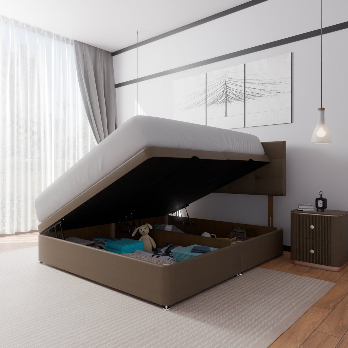 Venice Side Lift Ottoman Divan Bed - Ottoman - Midas Beds