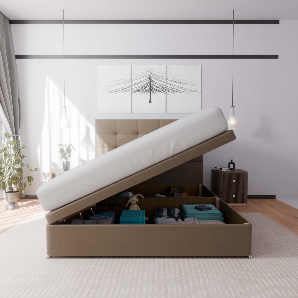 Venice Side Lift Ottoman Divan Bed - Ottoman - Midas Beds