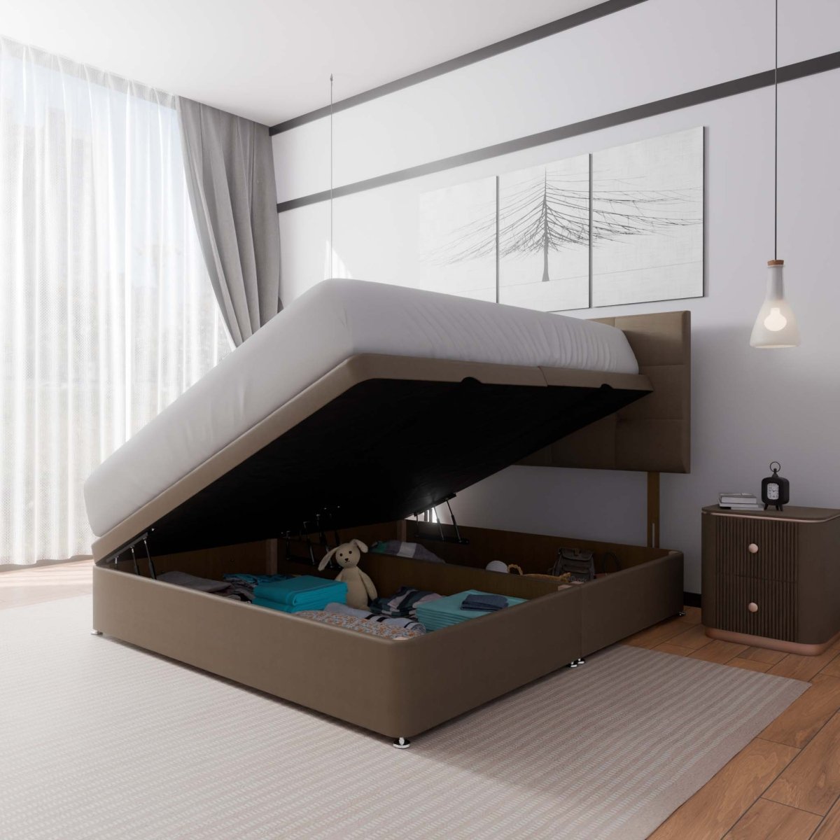 Venice Side Lift Ottoman Divan Bed - Ottoman - Midas Beds